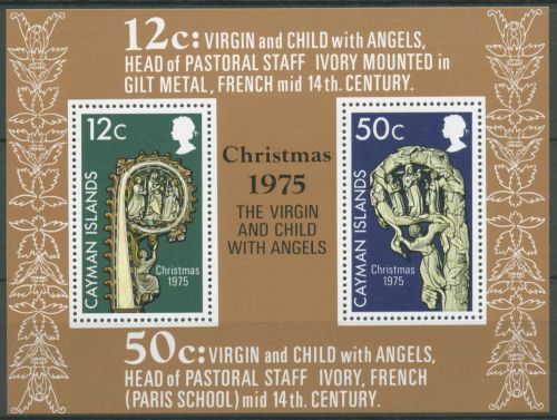 Cayman-Islands 1975 Weihnachten Bischofsstäbe Block 8 postfrisch (C65854)