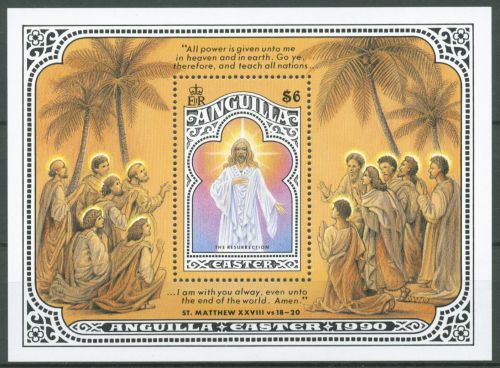 Anguilla 1990 Ostern Gemälde Das letzte Abendmahl Block 85 postfrisch (C65859)