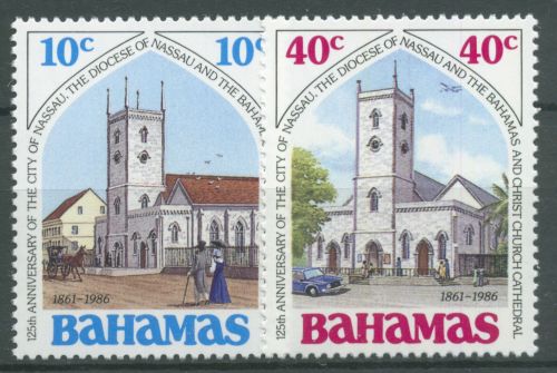 Bahamas 1986 Stadt & Bistum Nassau Kathedrale 634/35 postfrisch