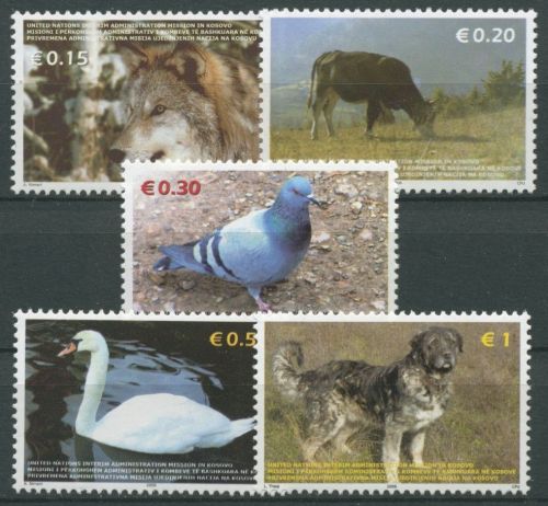 Kosovo (UNMIK) 2006 Tiere Schwan Taube Hund 45/49 postfrisch