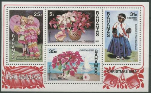 Bahamas 1985 Weihnachten Gemälde von Alton Lowe Block 47 postfrisch (C71149)