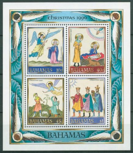 Bahamas 1990 Weihnachten Block 63 postfrisch (C65867)