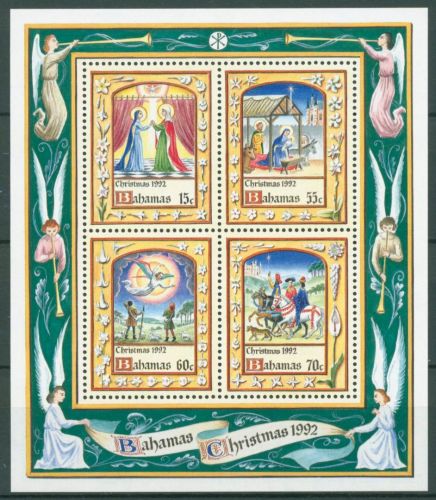 Bahamas 1992 Weihnachten Block 69 postfrisch (C65869)