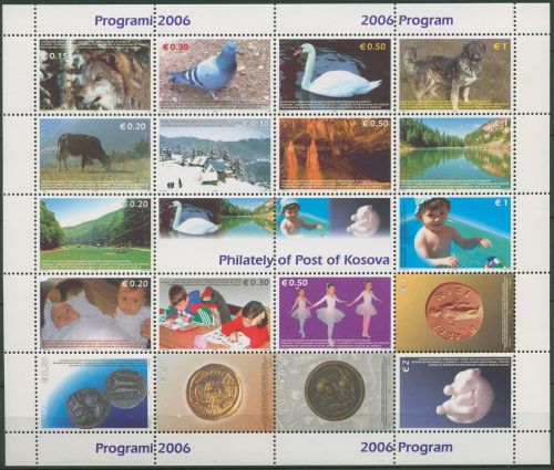 Kosovo (UNMIK) 2006 Tiere Kinder Tourismus 45/63 ZD-Bogen postfrisch (SG90265)