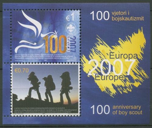 Kosovo (UNMIK) 2007 Europa CEPT Pfadfinder Block 6 postfrisch (C90267)