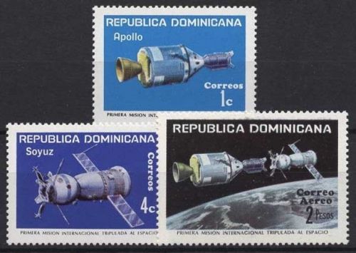Dominikanische Republik 1975 Raumfahrt Apollo-Sojus 1093/1095 postfrisch