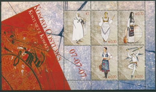 Kosovo (UNMIK) 2007 Trachten Block 7 postfrisch (C90268)