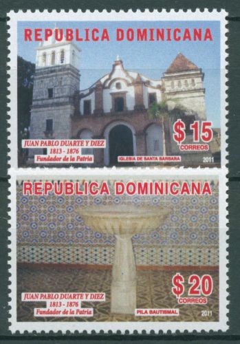 Dominikanische Republik 2011 Kirche Santa Barbara Taufbecken 2230/31 postfrisch