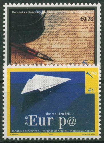 Kosovo 2008 Europa CEPT Der Brief Schreibfeder 102/03 postfrisch
