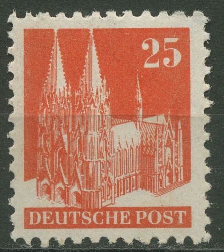 Bizone 1948 Bauten mit weiter Zähnung 87 II WB postfrisch