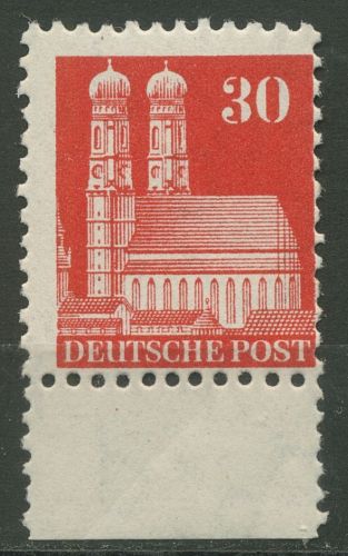 Bizone 1948 Bauten mit weiter Zähnung mit Unterrand 88 XF UR postfrisch
