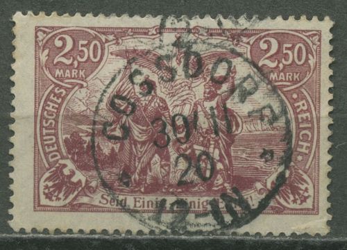 Deutsches Reich 1920 Genius mit Fackel 115 f gestempelt geprüft