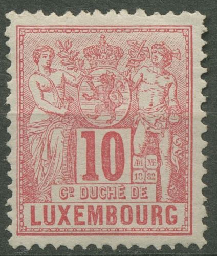 Luxemburg 1882 Allegorische Zeichnung 49 B mit Falz
