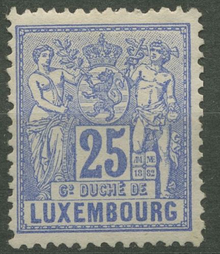 Luxemburg 1882 Allegorische Zeichnung 52 B mit Falz