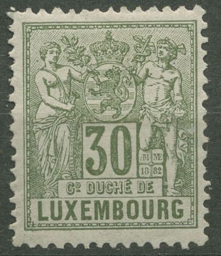 Luxemburg 1882 Allegorische Zeichnung 53 B mit Falz
