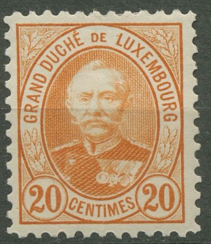 Luxemburg 1891 Großherzog Adolf 59 D mit Falz