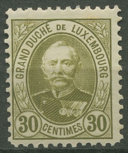 Luxemburg 1891 Großherzog Adolf 61 D mit Falz