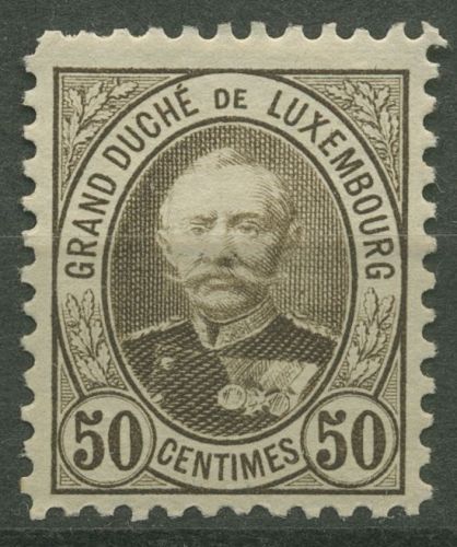 Luxemburg 1891 Großherzog Adolf 63 D mit Falz