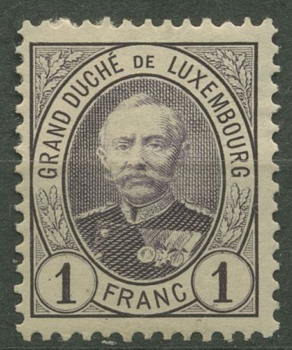 Luxemburg 1891 Großherzog Adolf 64 B mit Falz