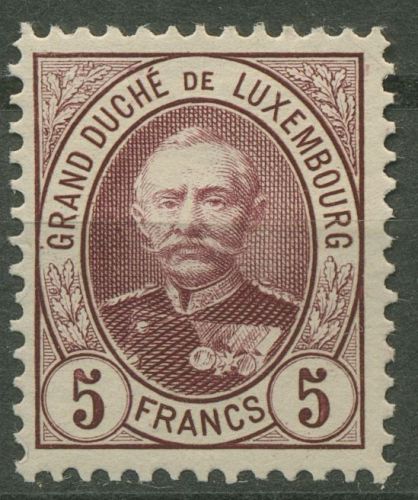 Luxemburg 1891 Großherzog Adolf 66 B mit Falz