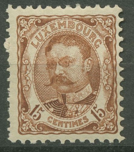 Luxemburg 1906 Großherzog Wilhelm 74 mit Falz