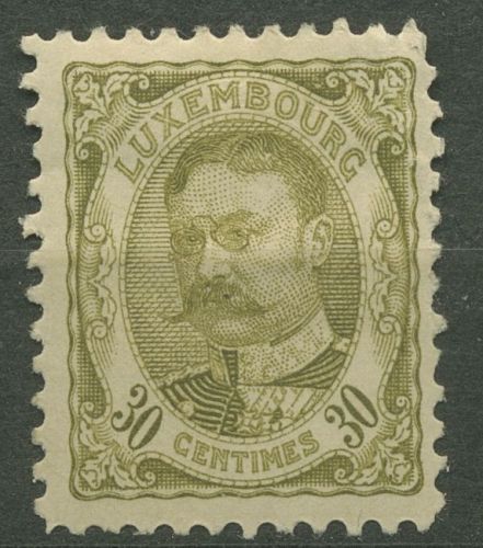 Luxemburg 1906 Großherzog Wilhelm 77 mit Falz