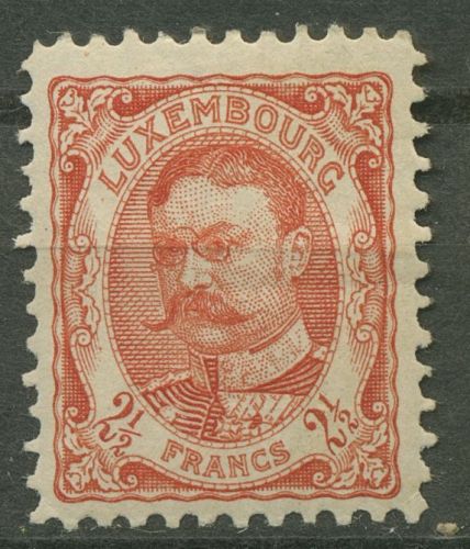 Luxemburg 1906 Großherzog Wilhelm 82 mit Falz