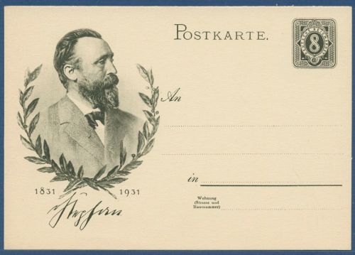 Dt. Reich 1931 Heinrich v. Stephan Sonderpostkarte P 211 ungebraucht (X40477)