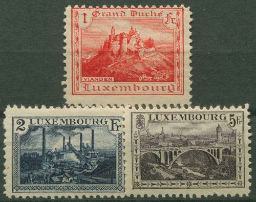 Luxemburg 1921 Landschaften 134/36 mit Falz