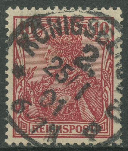 Deutsches Reich 1900 Germania Inschrift: REICHSPOST 56 a mit TOP-Stempel geprüft