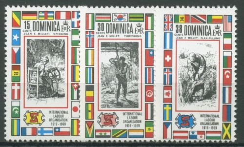 Dominica 1969 Arbeitsorganisation IAO Berufe 257/59 postfrisch