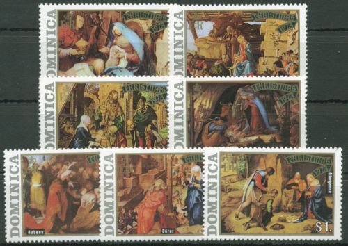 Dominica 1973 Weihnachten Religiöse Gemälde 372/78 postfrisch