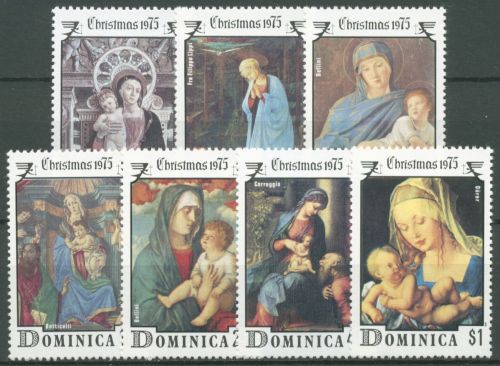 Dominica 1975 Weihnachten Gemälde 446/52 postfrisch
