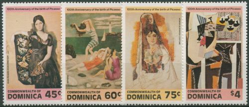 Dominica 1981 Pablo Picasso Gemälde 753/56 postfrisch