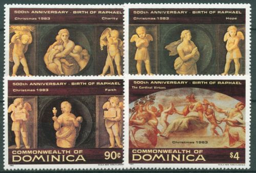 Dominica 1983 Weihnachten Gemälde Raffael 831/34 postfrisch