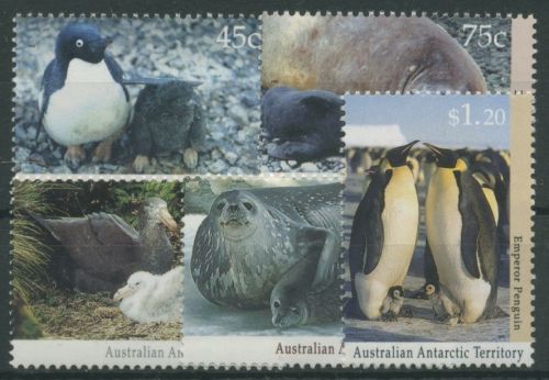 Austral. Antarktis 1992 Tiere Pinguine See-Elefant Weddellrobbe 90/94 postfrisch
