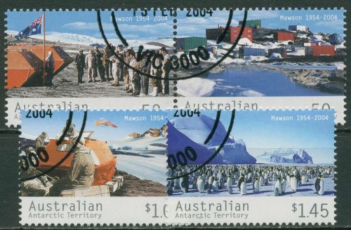 Austral. Antarktis 2004 50 Jahre Mawson-Forschungsstation 157/60 gestempelt