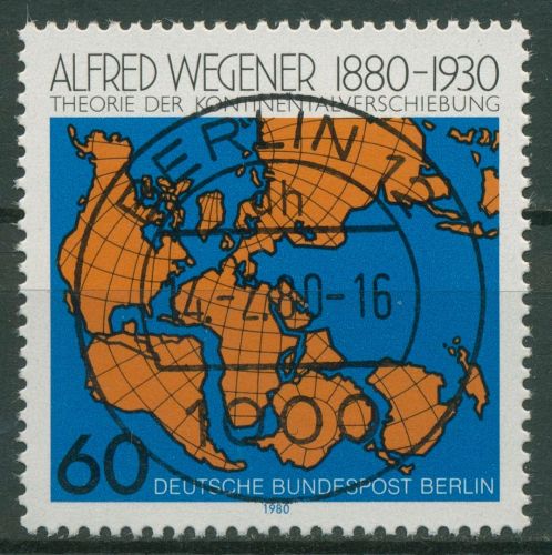 Berlin 1980 Meteorologe Alfred Wegener 616 mit TOP-Stempel Berlin