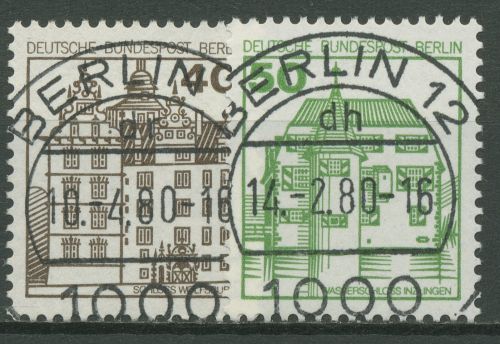 Berlin 1980 Burgen und Schlösser 614/15 A mit TOP-Stempel Berlin