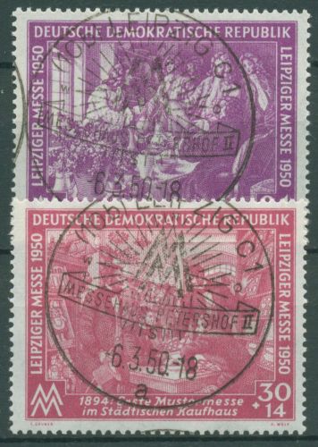 DDR 1950 Leipziger Frühjahrsmesse 248/49 mit Sonderstempel