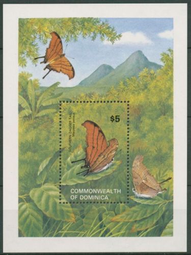 Dominica 1982 Tiere Insekten Schmetterlinge Block 76 postfrisch (C71342)