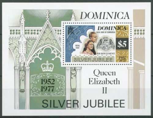 Dominica 1977 25 Jahre Königin Elisabeth Block 42 postfrisch (C65875)
