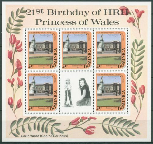 Dominica 1982 Prinzessin Diana Buckingham-Palast 787 K postfrisch (C65889)