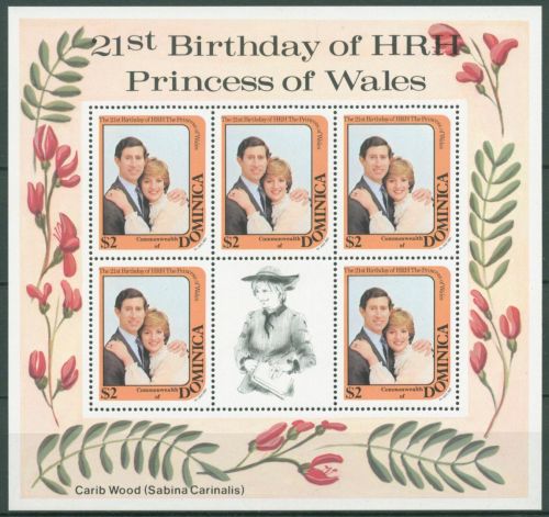 Dominica 1982 Prinzessin Diana & Prinz Charles 788 K postfrisch (C65890)