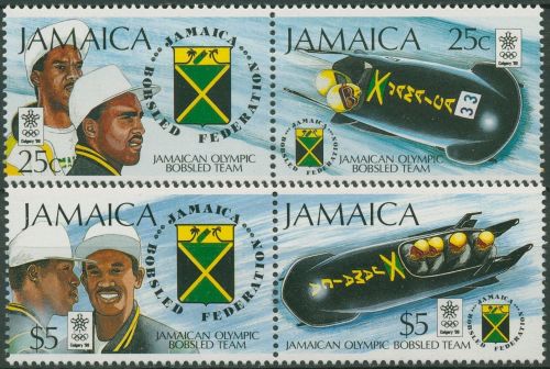 Jamaika 1988 Olympia Winterspiele Calgary Bob-Mannschaft 706/09 ZD postfrisch