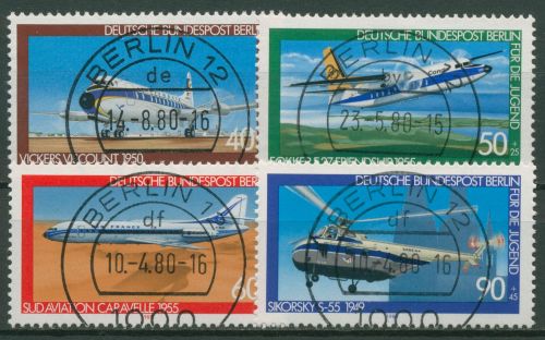 Berlin 1980 Luftfahrt Flugzeuge 617/20 mit TOP-Stempel Berlin
