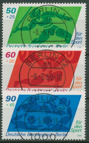 Berlin 1980 Sporthilfe Speer Wasserball 621/23 mit TOP-Stempel Berlin