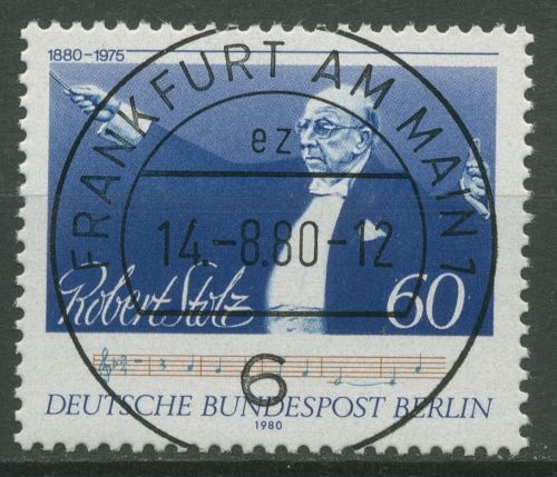 Berlin 1980 Komponist Robert Stolz 627 mit TOP-Stempel Frankfurt