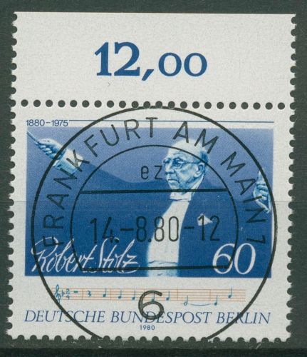 Berlin 1980 Komponist Robert Stolz 627 OR mit TOP-Stempel Frankfurt