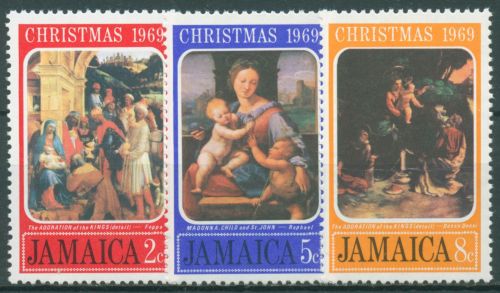 Jamaika 1969 Weihnachten Gemälde 294/96 postfrisch